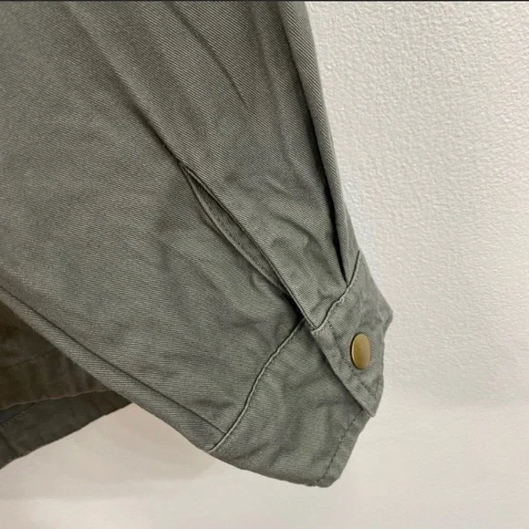 Style & Co Floral Embroidered Army Green Jacket - Picture 5 of 8